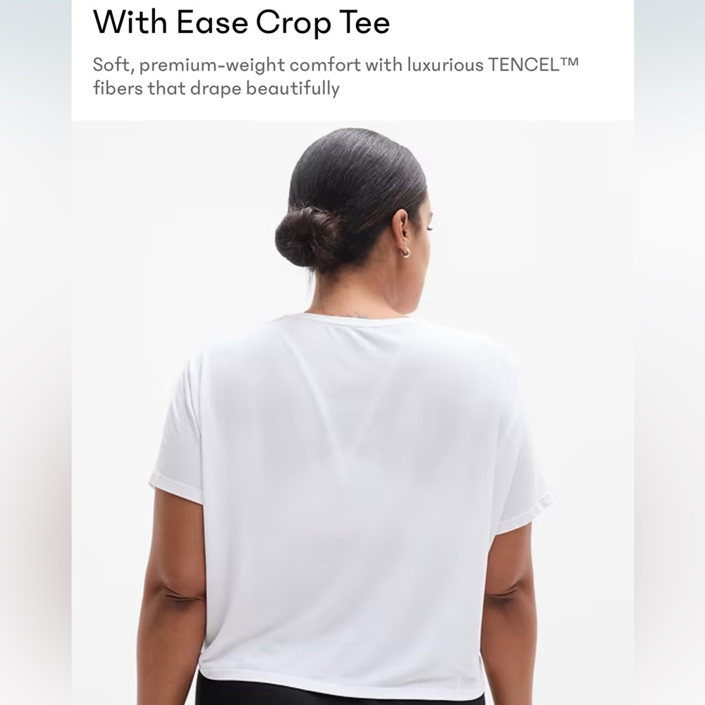 Athleta White Move With Ease Crop Tee - Picture 5 of 8